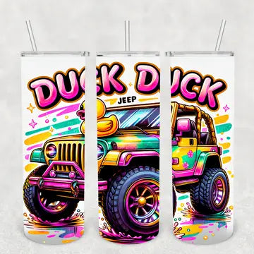 Duck Duck Jeep Colorful 20oz Skinny Tumbler
