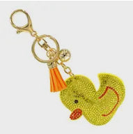 Yellow Bling Duck Keychain